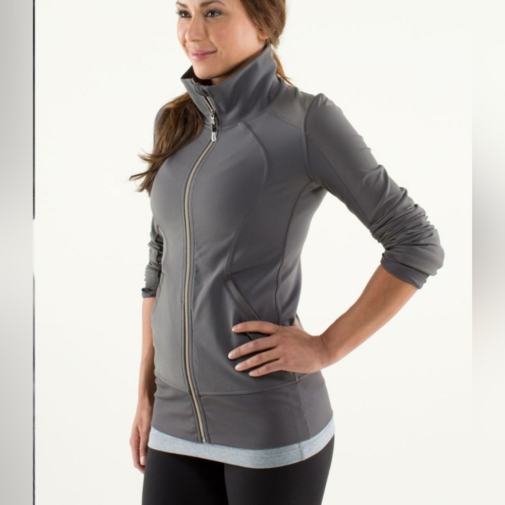 Lululemon Contempo Jacket Soot Light Size 12